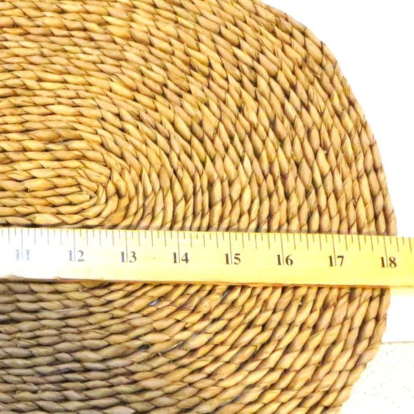 Set Of Two Woven Placemats Rattan Indoor Outdoor Dining Unbranded - Picture 4 of 5